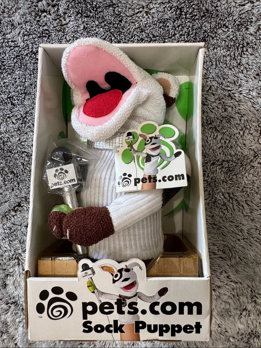 Vintage Pets.Com Sock Puppet Interview Dog Collectible NIB Tags Plush Rare 90’s